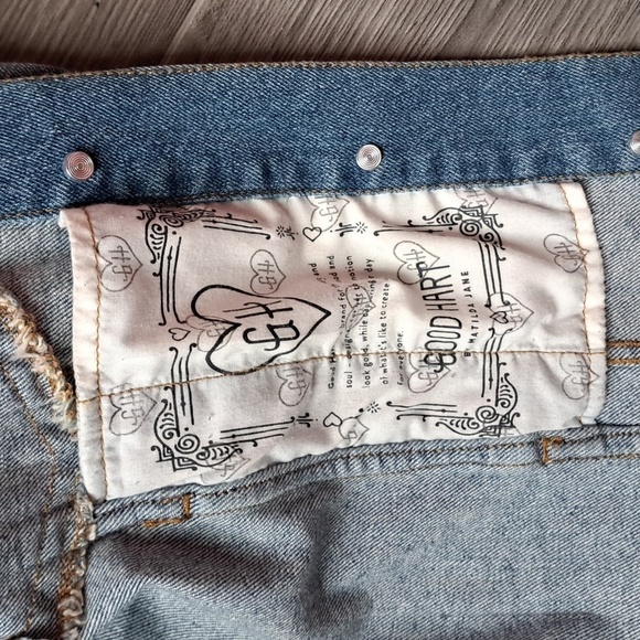 Matilda Jane Good Hart Lone Star Denim blue jean Jacket western festival fray S - Picture 8 of 9